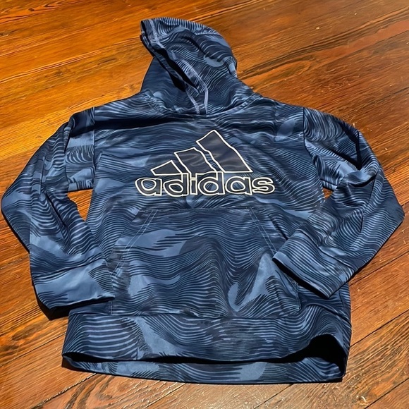 Adidas Kid’s Blue Hoodie Size 7 - Picture 1 of 4